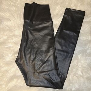 Black Faux Leather Leggings